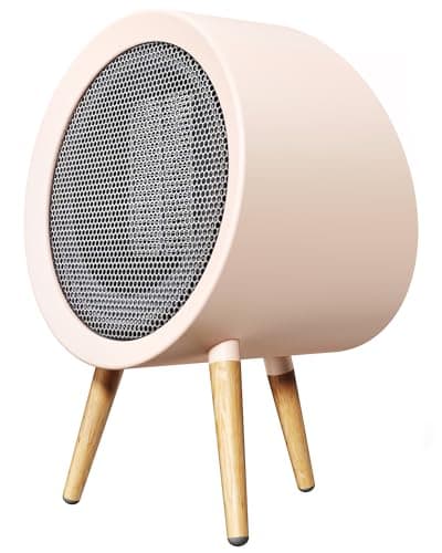 Gaiatop Portable Space Heater for Indoor Use, 1000W/600W Small Electric Desk Heater for Bedroom or Office, 2s PTC Ceramic Heating, Overheat & Tip-Over Protection, Cute Gifts for Women Coworkers, Pink