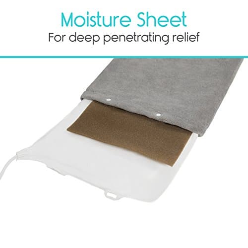 Vive Moist Heating Pad - Electric Heated Warming Hot Wrap for Heat Therapy on Back, Knee, Shoulder, Neck Pain, Period Menstrual Cramps, Cats, Dogs, Pets - Portable, Auto Shut Off (12" x 24") 8