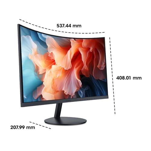 KOORUI 24 inch Curved Monitor, Full HD 1080P Curved Computer Monitor, 1500R Screen, HDMI VGA, Tilt Adjustment, LCD Display, Eye Care, Black 24N5CA 6