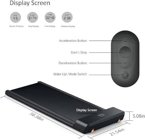 WALKINGPAD A1Pro Foldable Walking Pad Treadmill for Home Office, Under Desk Treadmill with Adaptive Speed Control, Compact Design for Small Spaces, No Assembly Needed 7