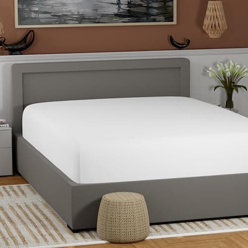 SUPREME ELEGANCE 100% Cotton Twin Fitted Sheet Only, Arctic White, Percale Weave, Deep Pocket Bed Sheets with Elastic Corner Straps, Cooling, Crisp Sábana Ajustable, Bottom Sheet (39" W x 75" L)