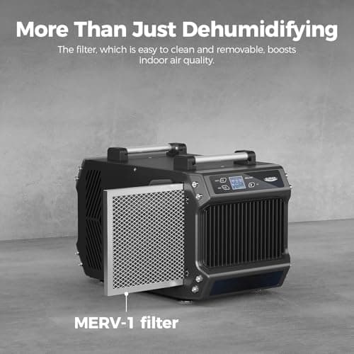 ALORAIR Crawlspace Dehumidifiers, 145 Pint Commercial Dehumidifier for Basements with Drain Hose, 1,800 Sq.Ft Auto Defrost Compact Portable Industry Crawl Spaces Dehumidifier 7