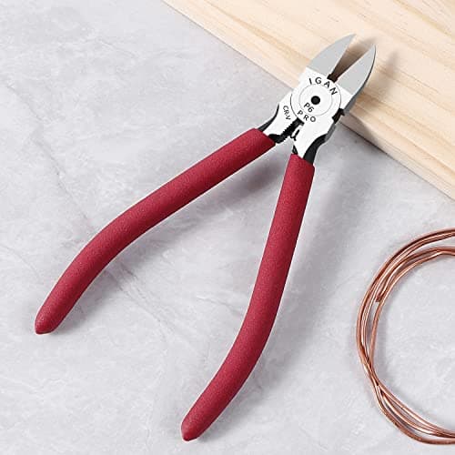IGAN-P6 6-inch Ultra Sharp & Powerful Side Cutter Clippers with Longer Flush Cutting Edge, Ideal Wire Snips for Crafting, Floral, Electrical & Any Clean Cut Needs 7