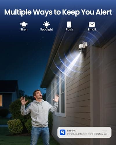 REOLINK 4K Wired WiFi Outdoor Security Camera, 8MP Dual Lens, 360 PTZ Camera, Auto Tracking, 2.4/5GHz Wi-Fi Smart Person/Vehicle/Animal Detection, 6X Hybrid Zoom, Color Night Vision, TrackMix WiFi 6