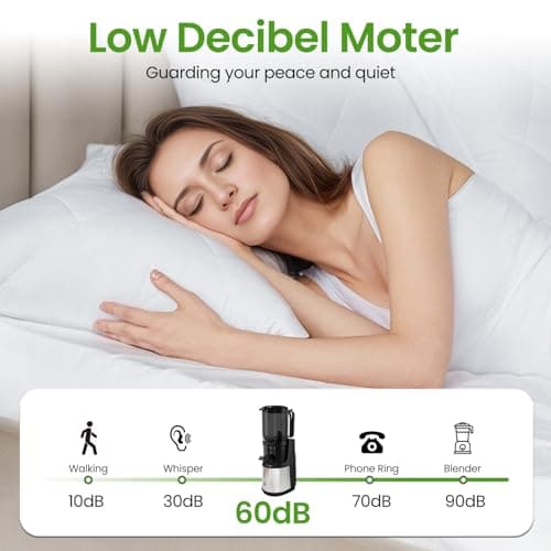 Masticating Juicer Machines, 5.3" Inch Feeding Chute Supports Whole Fruits and Vegetables，350W Slow Cold Press Juicer，Easy to Clean,Grey 6