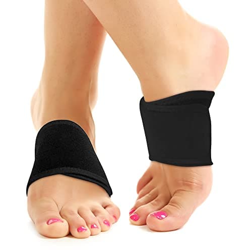Plantar Fasciitis Arch Supports | Adjustable Compression Sleeves Foot Arch Support Brace for Heel Pain, Bone Spurs, Flat Feet, High Arches | Plantar Fasciitis Relief Bands | Fits Under Socks Women Men