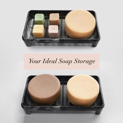 Kitsch Soap Dish for Shower - Self Draining Bar Soap Holder for Shower Recycled Plastic Soap Saver for All Soap Sizes | Soap Dishes for Bar Soap | Soap Tray for Bathrooms, Black 5