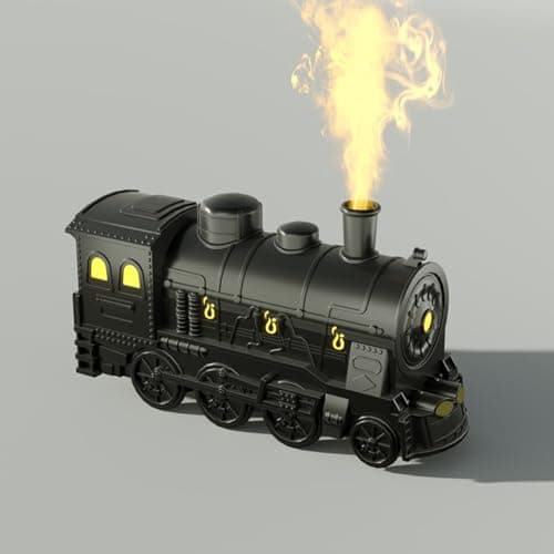 Train Essential Oil Diffuser, 300ml Train Humidifier with Remote Control for Large Room, Aromatherapy Diffuser Cool Mist Humidifier with 7 Light, 2 Mist Mode & Auto Shut-Off for Home Office Bedroom