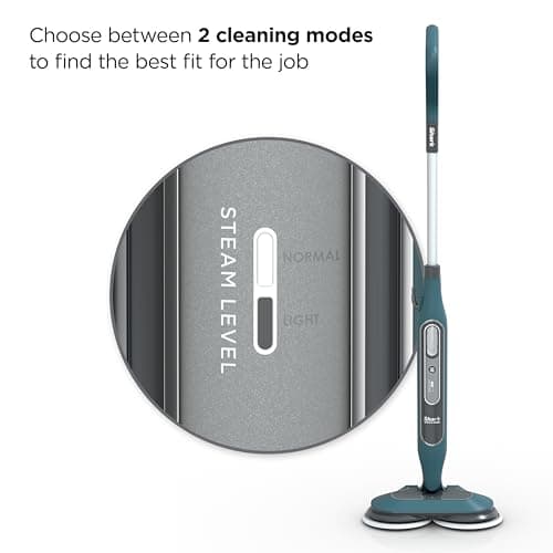 Shark Steam & Scrub All-in-One Scrubbing and Sanitizing Hard Floor Steam Mop, 2 Steam Modes, 2 Dirt Grip Soft Scrub Pads Included, XL Removable Water Tank, Swivel Steering, Teal, S8002BRN 8