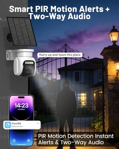 runofast 4G LTE Cellular Security Camera,No WiFi Solar Wireless Camera Outdoor Built in SIM Card & Subscription Monthly Fee, Remote Control, Pan Tilt,2K HD Night Vision, 2-Way Talk,Motion Detection 5