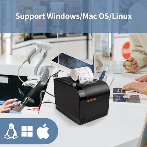 Rongta POS Receipt Printer, 80mm Thermal Printer, ESC/POS, Restaurant Kitchen Printer with Auto Cutter Support Cash Drawer,USB Serial Ethernet Receipts Printer for Small Business (RP820-USE) 6
