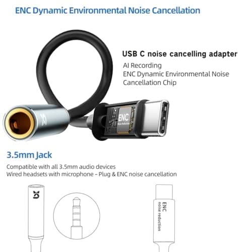 jechan Wired Earbud in Ear Headphones with Mic Noise-canceling,Deep bass Hi-Fi Noise Cancellation Earbuds Wired Immersive Bass Dual-Unit Earphones Compatible with iPhone 15 16 17 Android etc 6