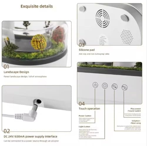 5 in 1 Diffuser Humidifier 250ml, Colorful Light, Raindrop & Natural White Noise, Mini Forest Landscape, Aromatherapy, Natural Sounds. Relaxing Nature Sounds & Sleep Sounds 8