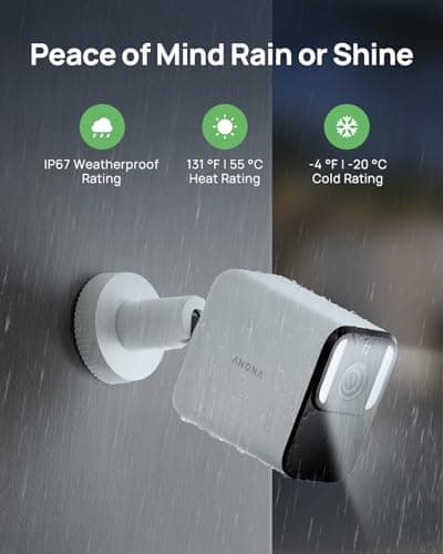 Anona Lucio 2.5K Security Camera Outdoor Battery Wireless with Solar Powered, Color Night Vision & 138° FOV, Multi-Object Detection, No Hub Needed, Two-Way Audio, IP67 8