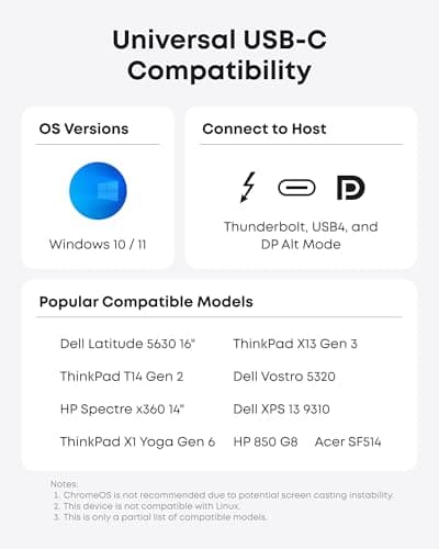 Anker Laptop Docking Station, 13-in-1 USB-C Docking Station, Triple Display with 2xHDMI and 1xDP, 10 Gbps USB-C and 5 Gbps USB-A Data, Ethernet, Audio, SD, 85W Charging for Dell, HP, Lenovo and More 6