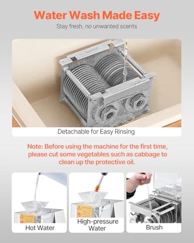 VEVOR 850W Meat Slicer, Commercial Meat Cutting Machine, Stainless Steel, 5 mm Thickness, Detachable Blades, Electric Food Slicer for Home Kitchen Restaurant Supermarket 5