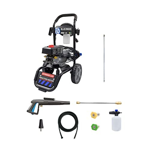 AR Blue Clean MAXX3000-BNDLNC, Includes MAXX 3000 Electric Pressure Washer with 12' Quick Connect Extension Lance. 3000 PSI, 1.3 GPM, Easy Quick Connection Lance, Trigger Gun, 25' Hose, 61 lbs