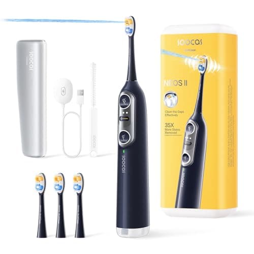 Soocas NEOS II Ultimate Set - Electric Toothbrush with Water Flosser, Sonic Electric Toothbrush for Adults, Portable for Travel, Deep Clean for Implants & Braces, Healthier Gums, Dark Violet