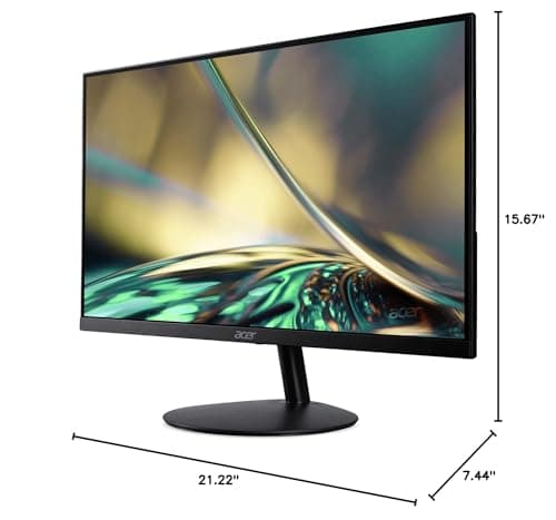 Acer SB242Y EBI 23.8" Full HD (1920 x 1080) IPS Zero-Frame Gaming Office Monitor | AMD FreeSync Technology Ultra-Thin Stylish Design 100Hz 1ms (VRB) Low Blue Light Tilt HDMI & VGA Ports 14