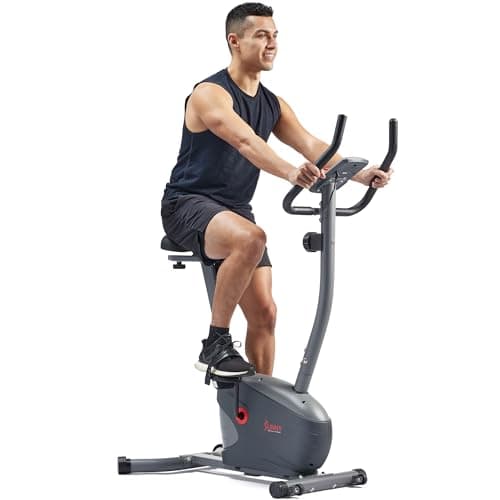 Sunny Health & Fitness Performance Upright Exercise Bike with 8-Level Magnetic Resistance, Pulse Sensor & Exclusive SunnyFit® App Enhanced Bluetooth Connectivity - SF-B220030