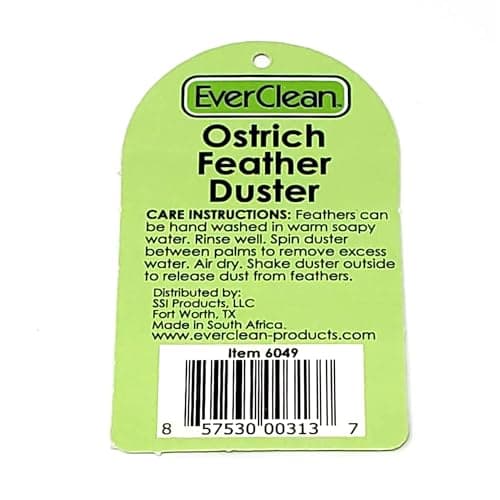 EVERCLEAN Ostrich Feather Duster Classic 14" 100% Natural Ostrich Feathers for Dusting Contoured, Intricate & Delicate Items - Classic Wood ErgoGrip Handle (6049.0) 5