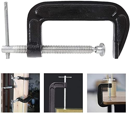 4 Inch C-Clamp Set, Heavy Duty Steel C Clamp Industrial Strength C Clamps for Woodworking, Welding, and Building(2PCs) 5