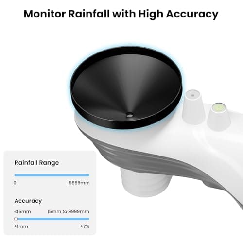 Sainlogic SA8 Home Weather Station with Rain Gauge and Wind Speed, Weather Stations Wireless Indoor Outdoor with Rain Gauge Outdoor, Forecast, Temperature, Humidity, Moon Phase, Alarm Clock(No WiFi) 4