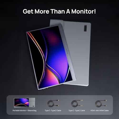 ARZOPA 16.1'' 144Hz Portable Gaming Monitor, 106% sRGB 1080P FHD Kickstand Portable Monitor with HDR, Ultra Slim, Eye Care, External Second Screen for Laptop, PC, PS5, Mac, Xbox-Z1FC Gray 8