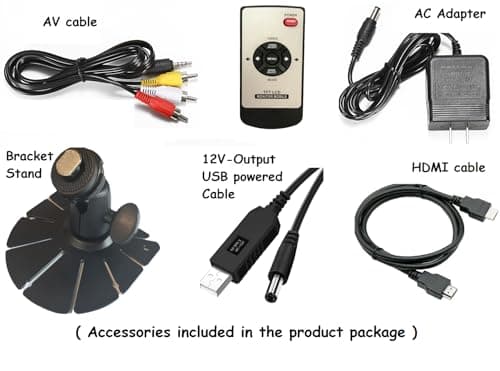 7 inch Small HDMI VGA AV RCA Monitor 1080P Second Screen for PC/Security System/Game Console; IPS 1024X600 Pixels; 60HZ; Built in Loud Speakers & Earphone Jack; 12V USB Power Cable for Portable Use 9