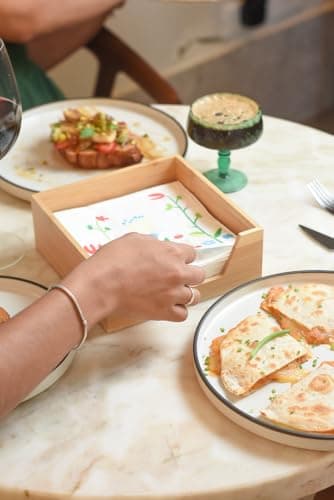 Bamboo Napkin Holder for Table ,  Square Paper Napkin Holder, Ideal for Kitchen, Dining Room & Breakroom (Bamboo, 7.28 x 7.28) 7