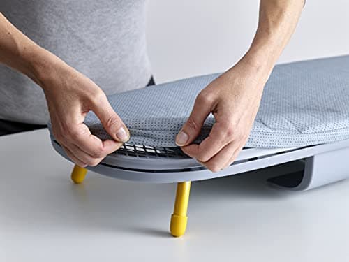 Joseph Joseph Pocket Folding Tabletop Ironing Board with Iron Holder and Wall Mount, Compact Space-Saving, Grey/Yellow 10