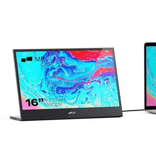 MP Mobile Pixels Glance Laptop Portable Monitor, 16 Inch 1080P FHD Display USB-C/HDMI Portable Monitors, Travel Monitor with Dual Speakers for macOS/Windows/DeX