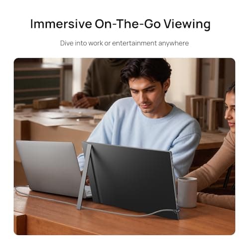 ARZOPA 17.3" Portable Monitor, 1080P FHD 103% sRGB IPS Gaming Monitor Laptop Monitor with Built-in Kickstand HDMI USB C External Screen for PC Mac Phone Xbox PS5 - A1M 8