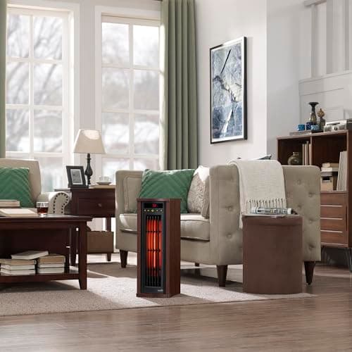 duraflame Electric Tower Heater, Oscillating Tower and Space Heater for Office or Large Room up to 1,000 Square Feet 4