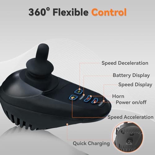 Lightweight Electric Wheelchair for Adults,Motorized Wheelchair Power Portable Wheelchair,500W Motor Airline Approved Black 5