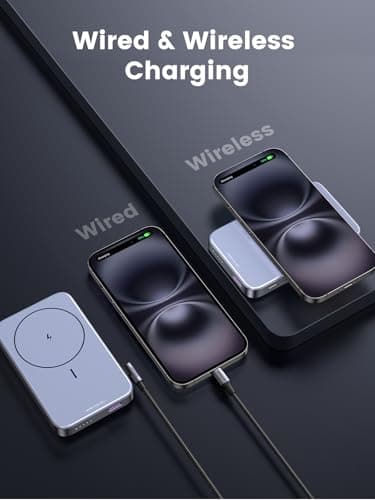 UGREEN Wireless Magnetic External Battery 10000mAh USB C USB A Fast Charge PD QC 3.0 20W Power Bank Induction Qi 15W Max Compatible with iPhone 15 Plus Pro Max iPhone 14 13 12 Pro Max MagSafe 11