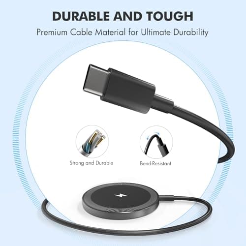 3Pack Magnetic Wireless Charging Pad: 15W Fast Qi Wireless Charger for iPhone 17 16e 16 15 14 13 12 Series & AirPods 4 3 2 Pro 3 - Strong Magnet Dual Ports Slim Portable for Travel Home Office 7