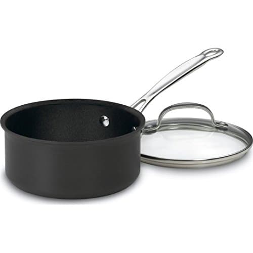 Cuisinart Chef's Classic Nonstick Hard-Anodized 1.5-Quart Saucepan with Lid, Black