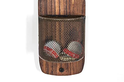 SODUKU Vintage Wooden Wall Mounted Bottle Opener with Cap Catcher for Beer Lovers 7