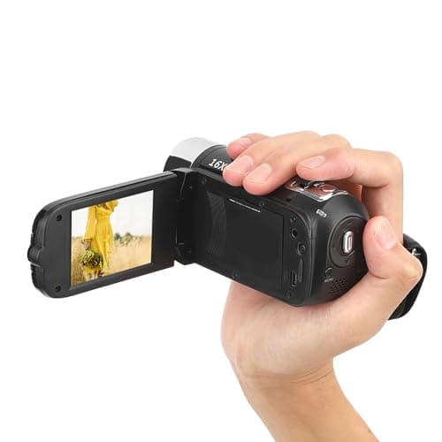 Digital Camcorder, DH-90 16X Digital Zoom 2.7 Inch Colourful Display Screen, High Definition Camera Image Video Shooting Camcorder US Plug 110-240V 8