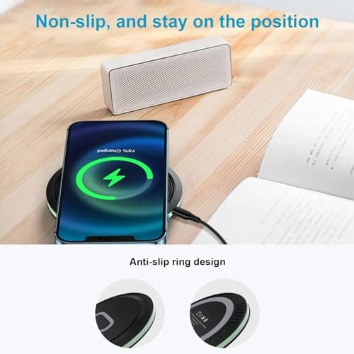 15W Phone Wireless Charger for Samsung Galaxy S26 S26+ S25 FE Edge Plus Ultra S25+ S24 S23 S22 S21 S20 Ultra 5G FE S10 S9 S8 S7 S6, Note 20 10 9 8, Fast Charging Pad for Z Fold5/4/3/2, Z Flip5/4/3 7