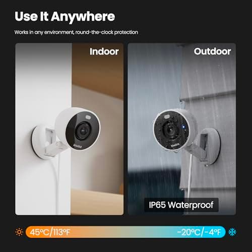Kiwibit 2K Security Camera Indoor/Outdoor, Magnetic Wired Cameras for Home Security, Pet Camera, Baby Monitor, AI Detection, Color Night Vision, 2.4GHz WiFi, SD & Cloud Storage, Works with Alexa 9