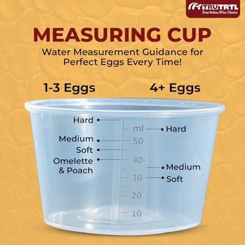 truTRTL Electric Egg Cooker | Boils upto 7 eggs | Poacher | Omelet maker | Vegetable steamer, dumpling & More | Marble 5