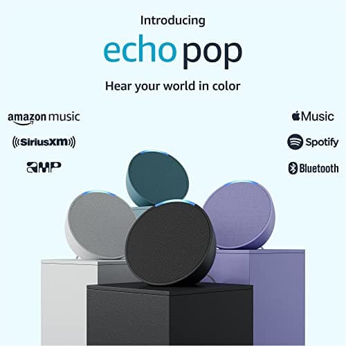 Amazon Echo Pop (newest model), Our smallest speaker, Designed for Alexa+, Fits in any room, Charcoal 12