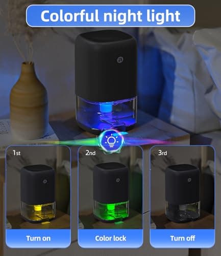 Dehumidifier, 35 OZ Small Dehumidifiers for Bedroom for Home, Quiet with Auto Shut Off, Dehumidifiers for Bedroom (280 sq. ft), Bathroom, RV, Closet, Grey 6