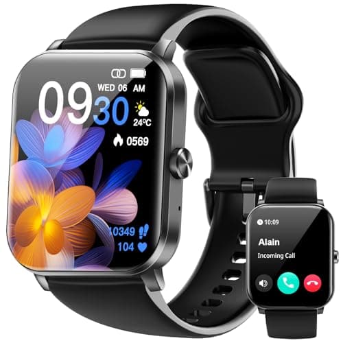 QONBINK Smart Watch, 1.85" HD Android iOS Black