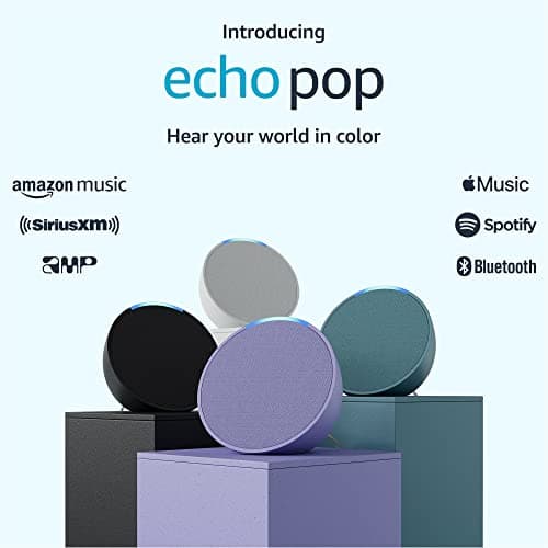 Amazon Echo Pop (newest model), Our smallest speaker, Designed for Alexa+, Fits in any room, Lavender Bloom 12