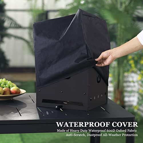 PIZZELLO 12" Outdoor Pizza Oven 4 in 1 Wood Fired 2-Layer Detachable Outside Ovens With Pizza Stone, Pizza Peel, Cover, Cooking Grill Grate, Pizzello Gusto 7