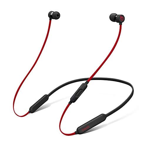 BeatsX Wireless Earphones - Apple W1 Headphone Chip, Class 1 Bluetooth, Black-Red (Renewed)