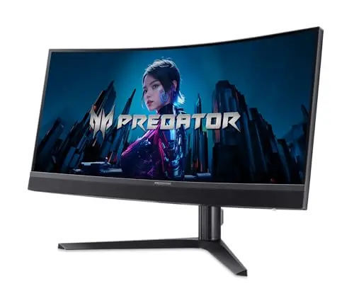 acer Predator Gaming 1500R Curved Monitor | 34" UWQHD 3440 x 1440 MiniLED | AMD FreeSync Premium | Up to 200Hz | Up to 0.5ms | DisplayHDR 1000 | USB Type-C, DP 1.4 & 2 x HDMI 2.1 | X34 X0bmiiphux 9